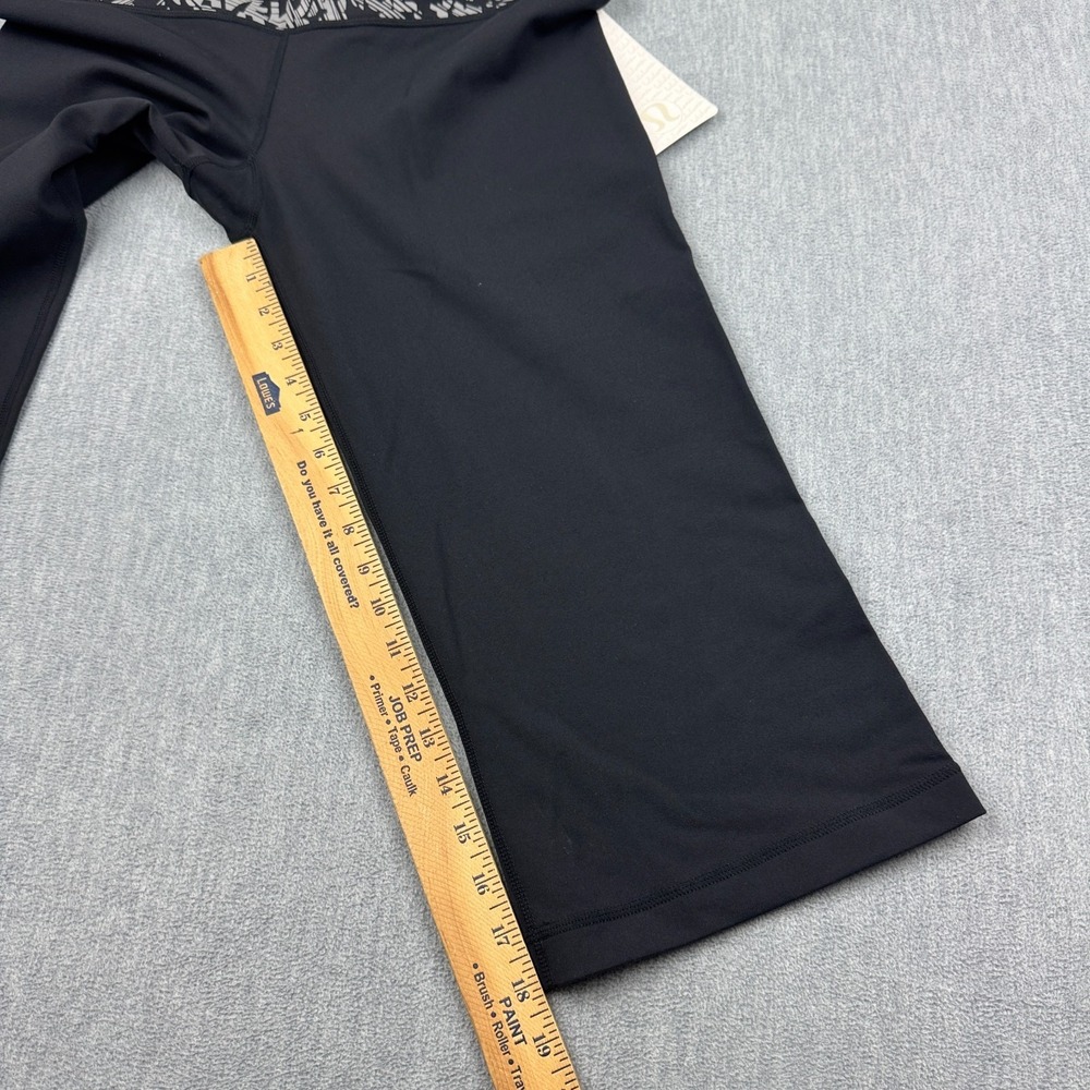 Lululemon Pants Women 10 Black Reversible Groove Crop Wide Leg Fit Yoga Dance - Picture 12 of 14